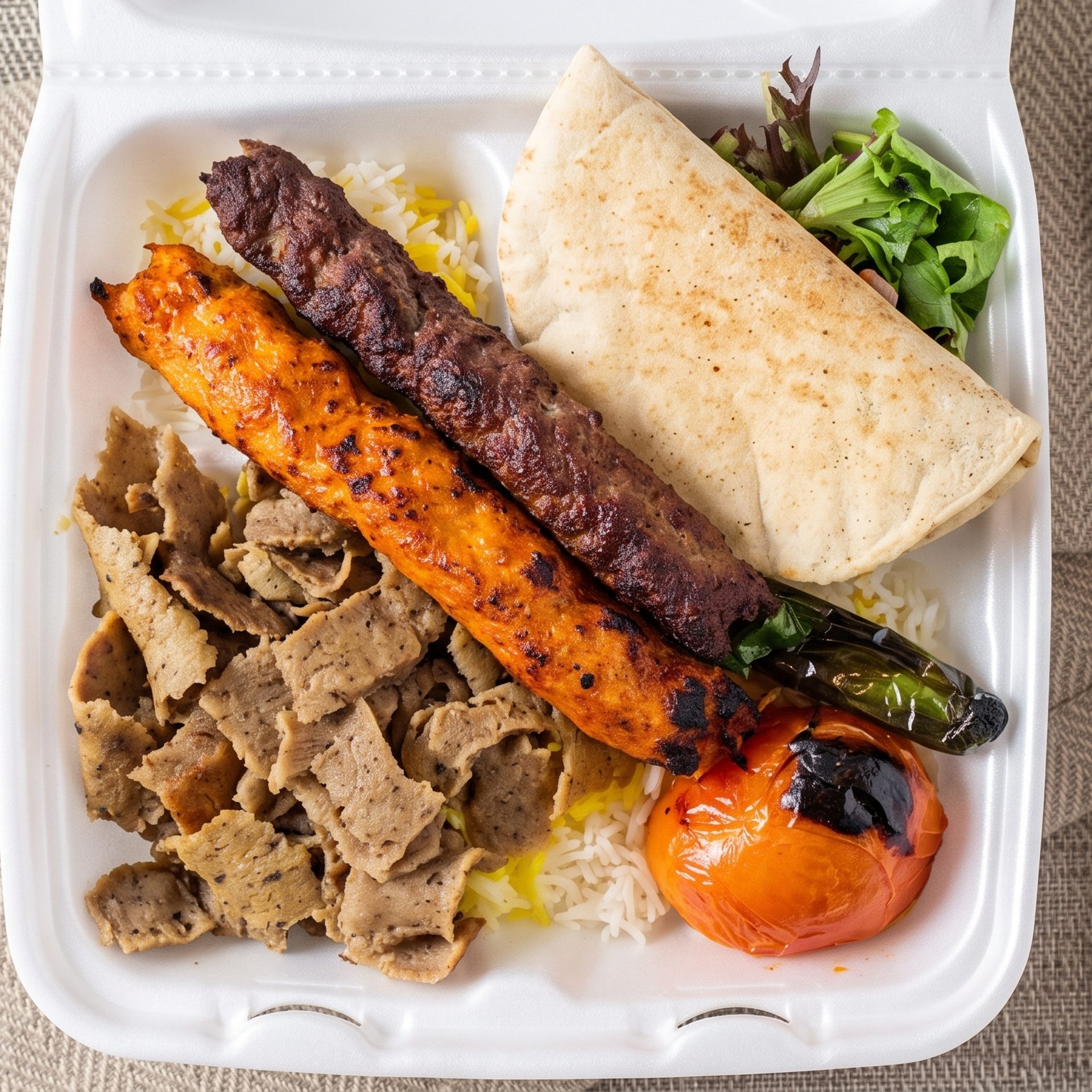 The kabobs at NoHo Cafe